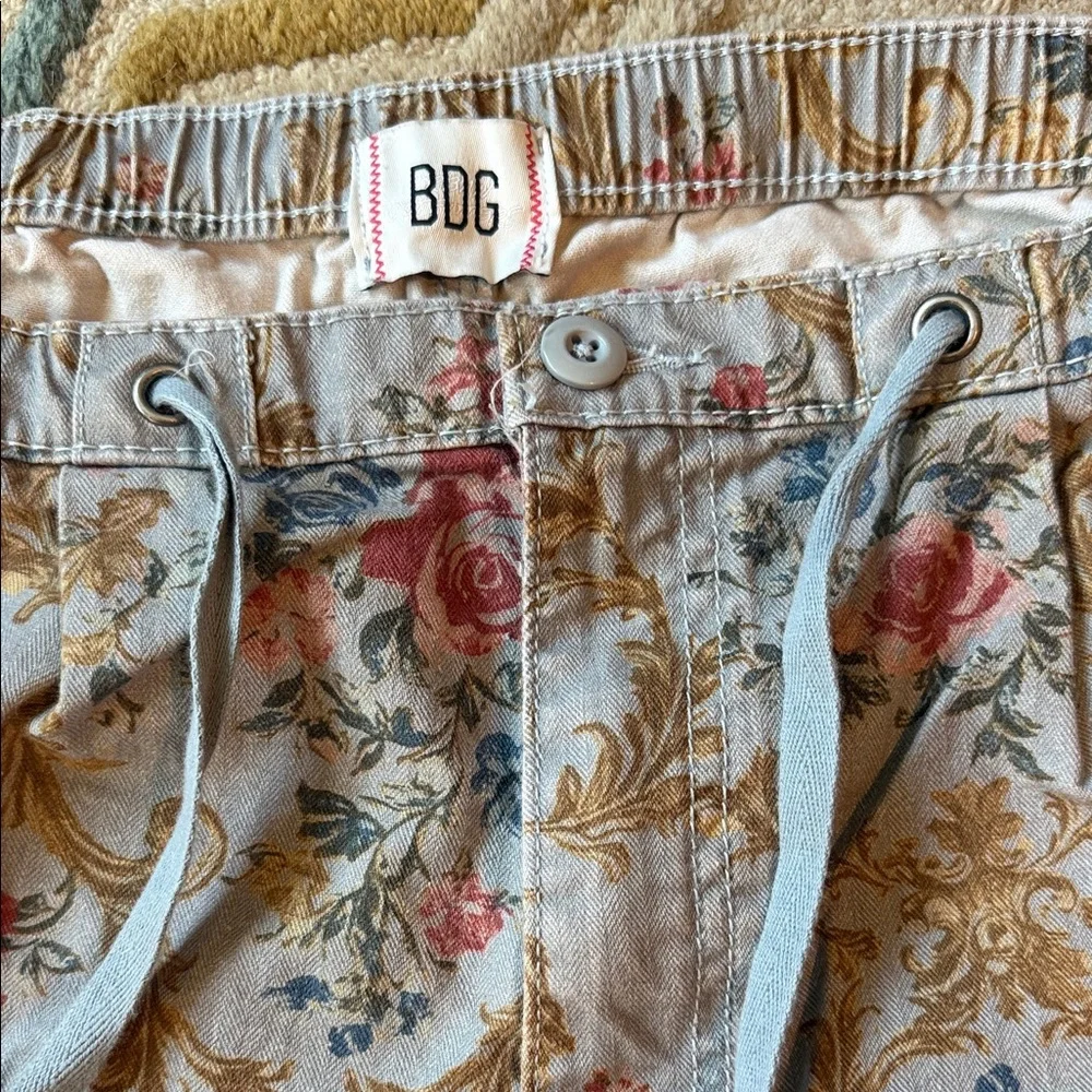 BDG Multicolor Floral Drawstring Pants - Picture 2 of 4